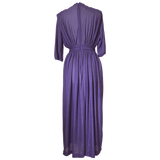 Muted purple vintage 1970s sequin waist disco midi dress