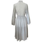 Sparkling silver lurex pleated vintage 1970s party dress