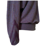 Plum purple 1980s vintage roll neck batwing jumper