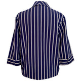 Navy and white deck chair striped cotton vintage boating jacket