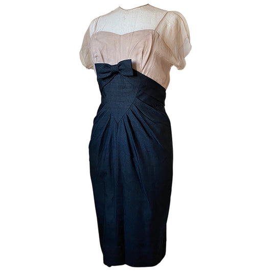 Couture Dan Werlé Beverly Hills vintage robe ondulée des années 1950