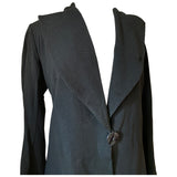 Manteau art déco noir peigné rare vintage des années 1930