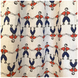 Jolly marin nouveauté imprimé jupe vintage des années 1970