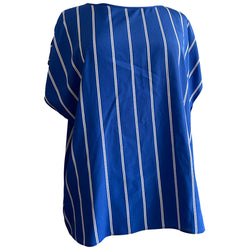 Nautical striped vintage 1980s unworn cap sleeved St Michael top