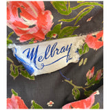 Robe de jour en coton imprimé rose Melbray gris et rose des années 1950
