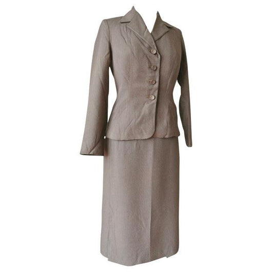 Mink blush 1940s tailored skirt suit - Vintage Clothing, Vintage Stock, Vintage Dresses, Vintage Shoes UK
